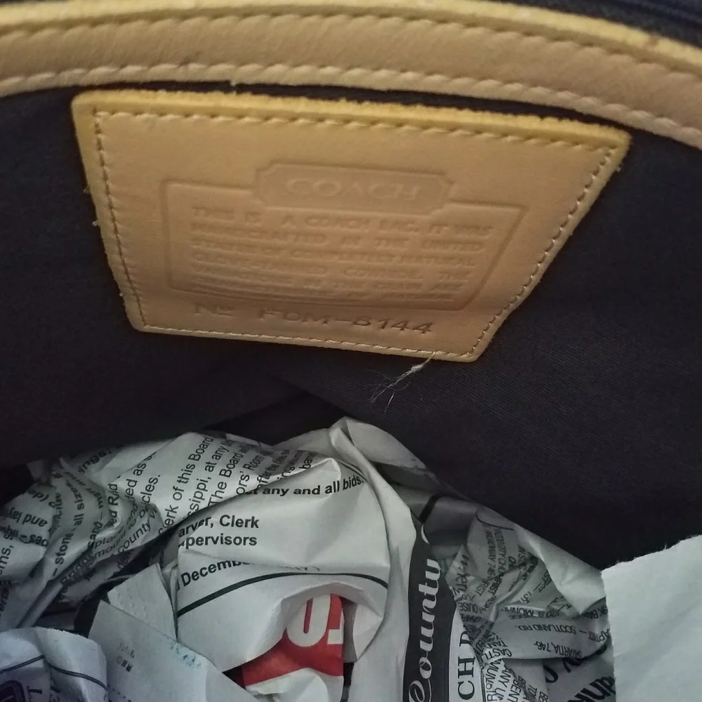 Coach authentic leather